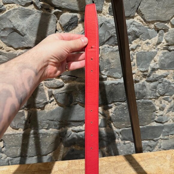 Hermès Red Enamel Quizz H Buckle Red Reversible Belt - Picture 12 of 13